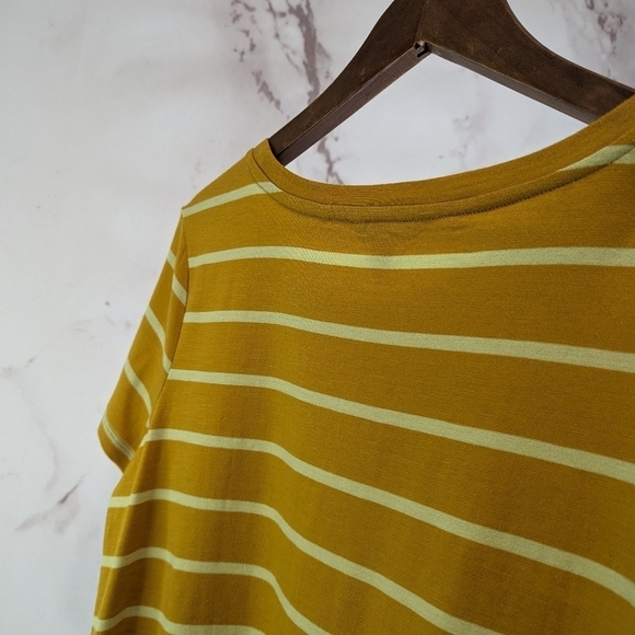 Toad & Co Dress Womens Medium Yellow Stripe Mini Organic Windmere II Pockets - Picture 6 of 10